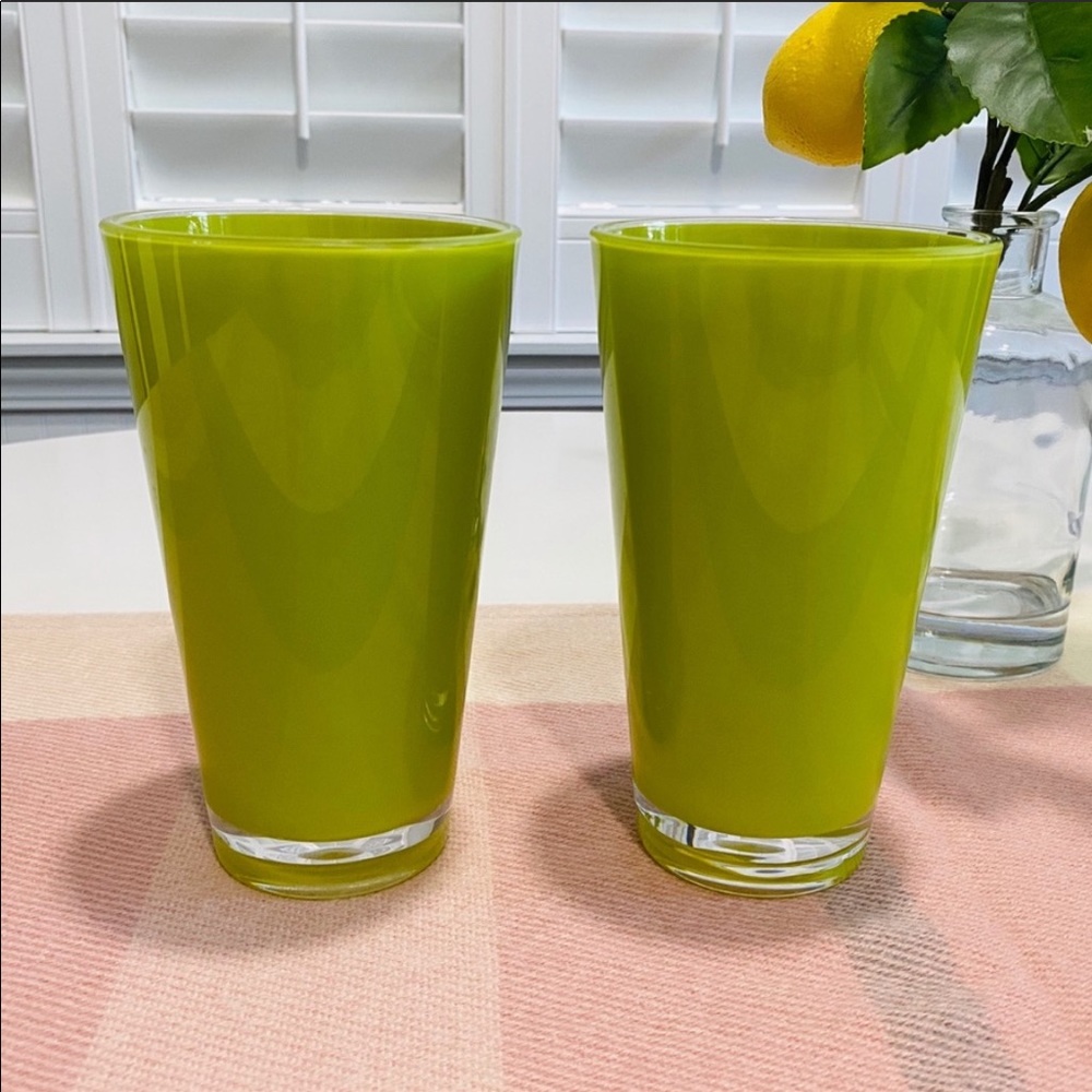 RARE Starbucks Acrylic Tumbler Cups Set of 2 Green - Picture 3 of 7